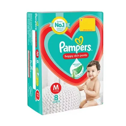 Pampers Happy Skin Diapers Pants M (7-12 Kg) 1