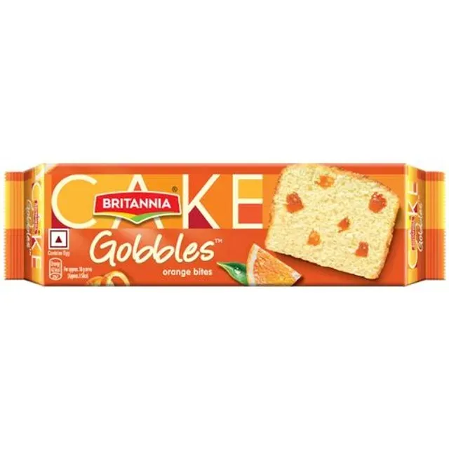 Britannia Gobbles Orange Bites Bar Cake