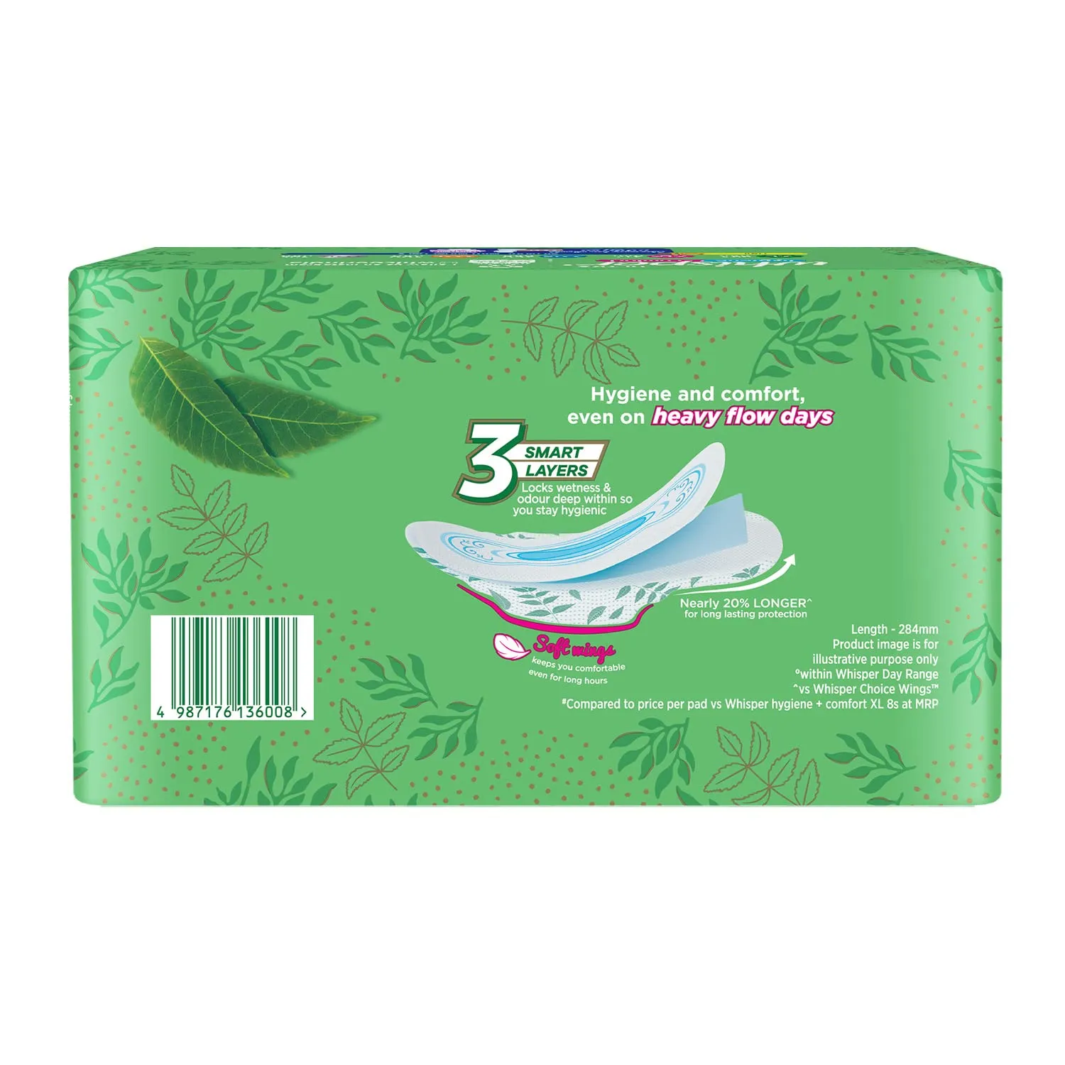 Whisper Ultra Clean Xl Sanitary Pads 284 mm 1