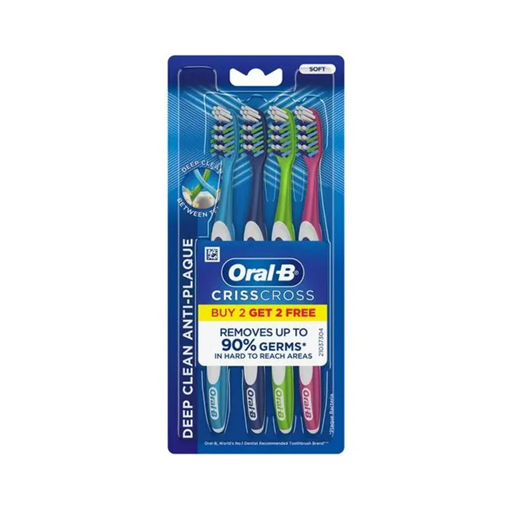 Oral-B Crisscross Anti Plaque Soft Toothbrush - Buy Two Get Two