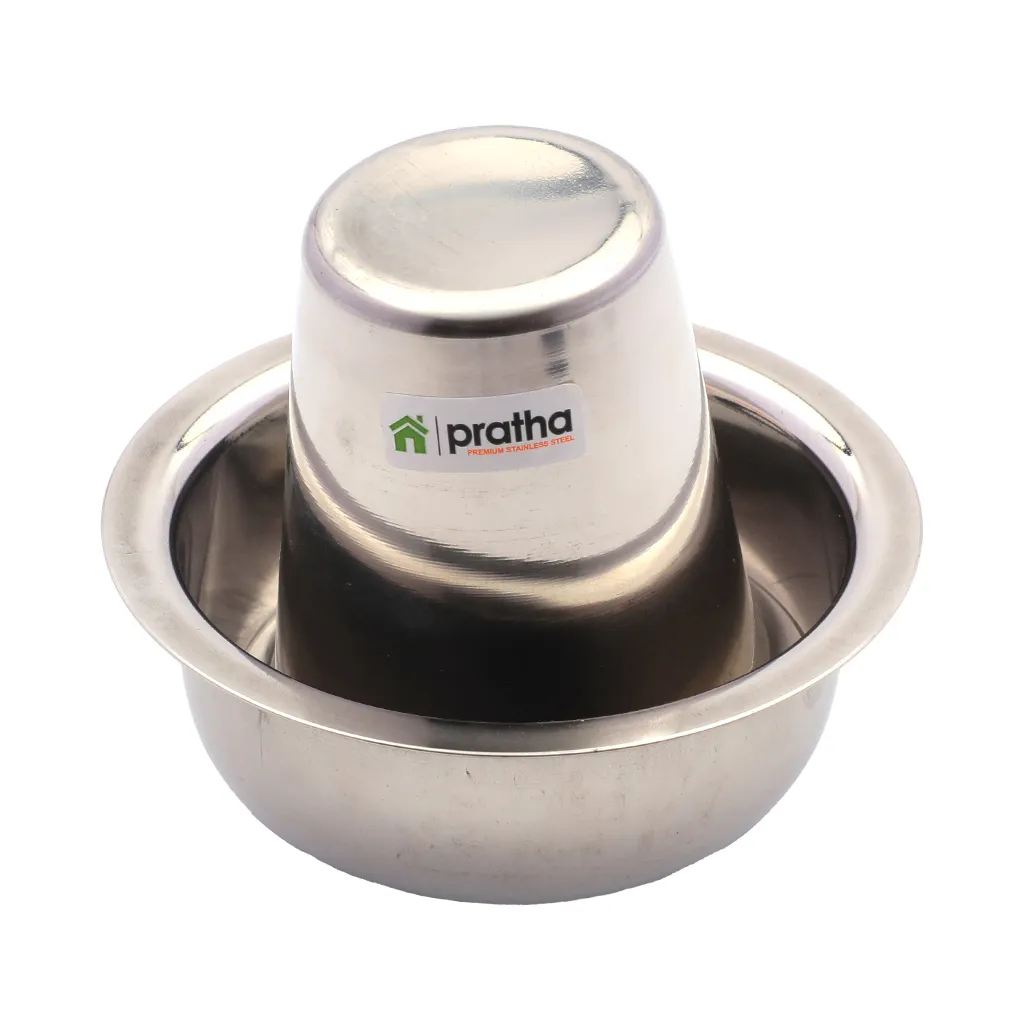 Pratha Stainless Steel Coffee Dabra With Vati Set 2