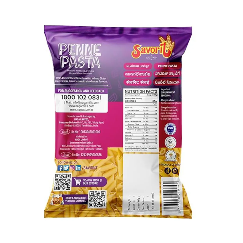 Savorit Penne Pasta 1
