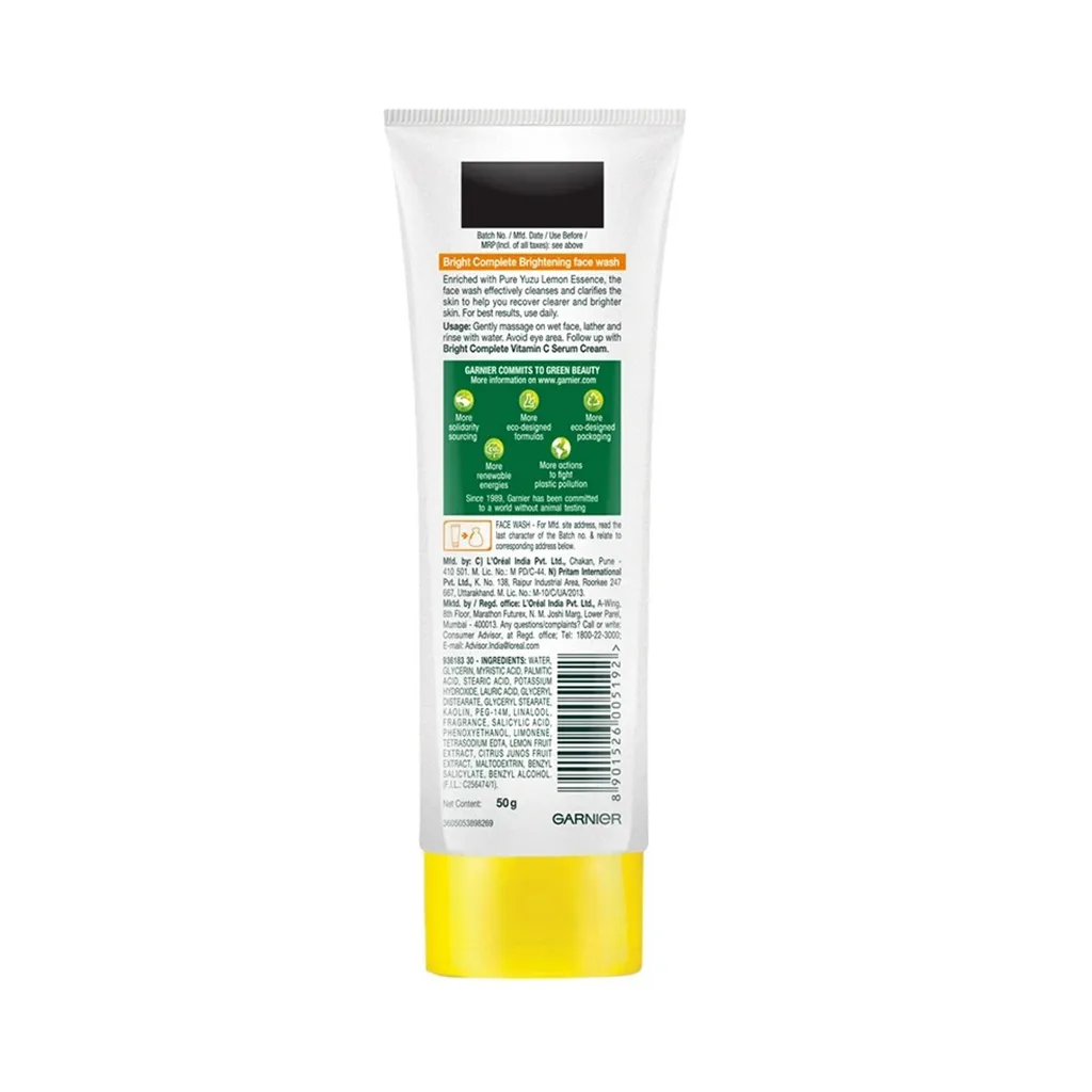 Garnier Bright Complete Brightening Face Wash 1