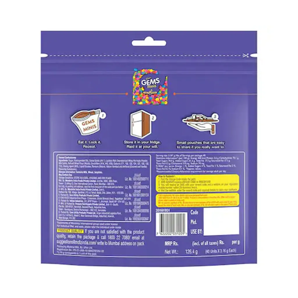 Cadbury Gems Minis Home Treats Chocolate 1
