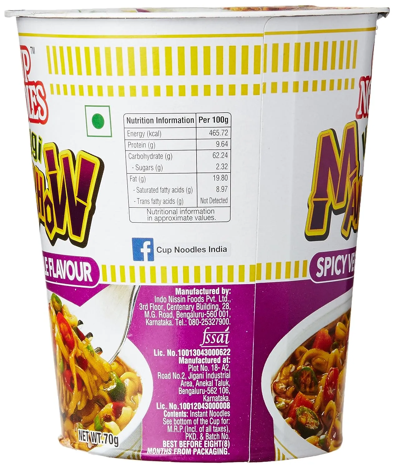 Nissin Veggie Manchow Cup Noodles 2