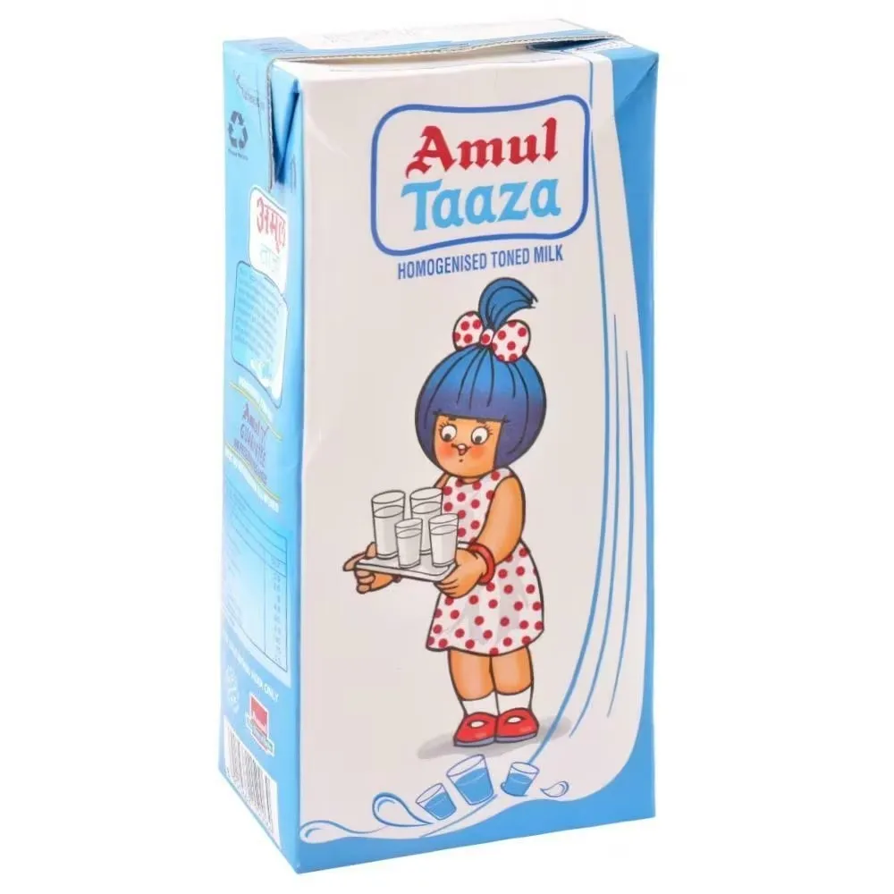 Amul Taaza Homogenised Toned Milk Tetra Pack 4
