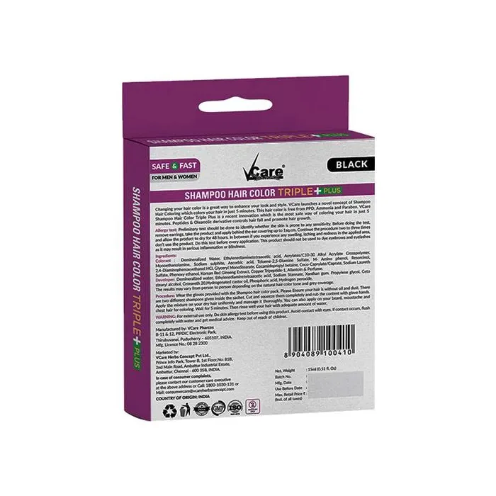 Vcare Hair Black Color Shampoo 1