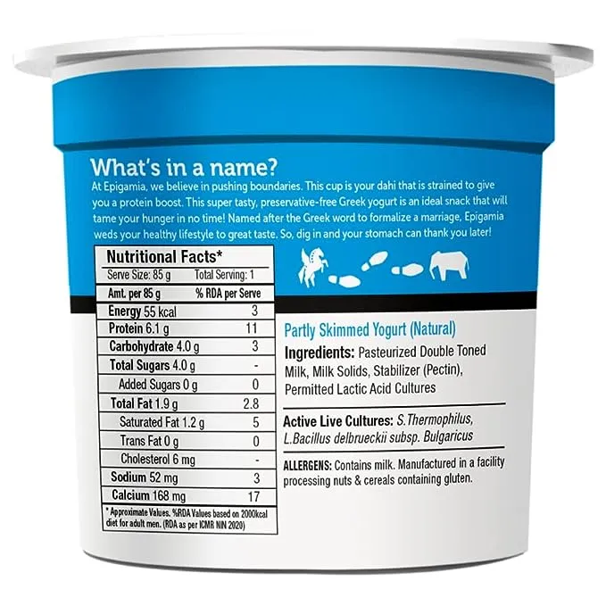 Epigamia Natural Greek Yogurt 1