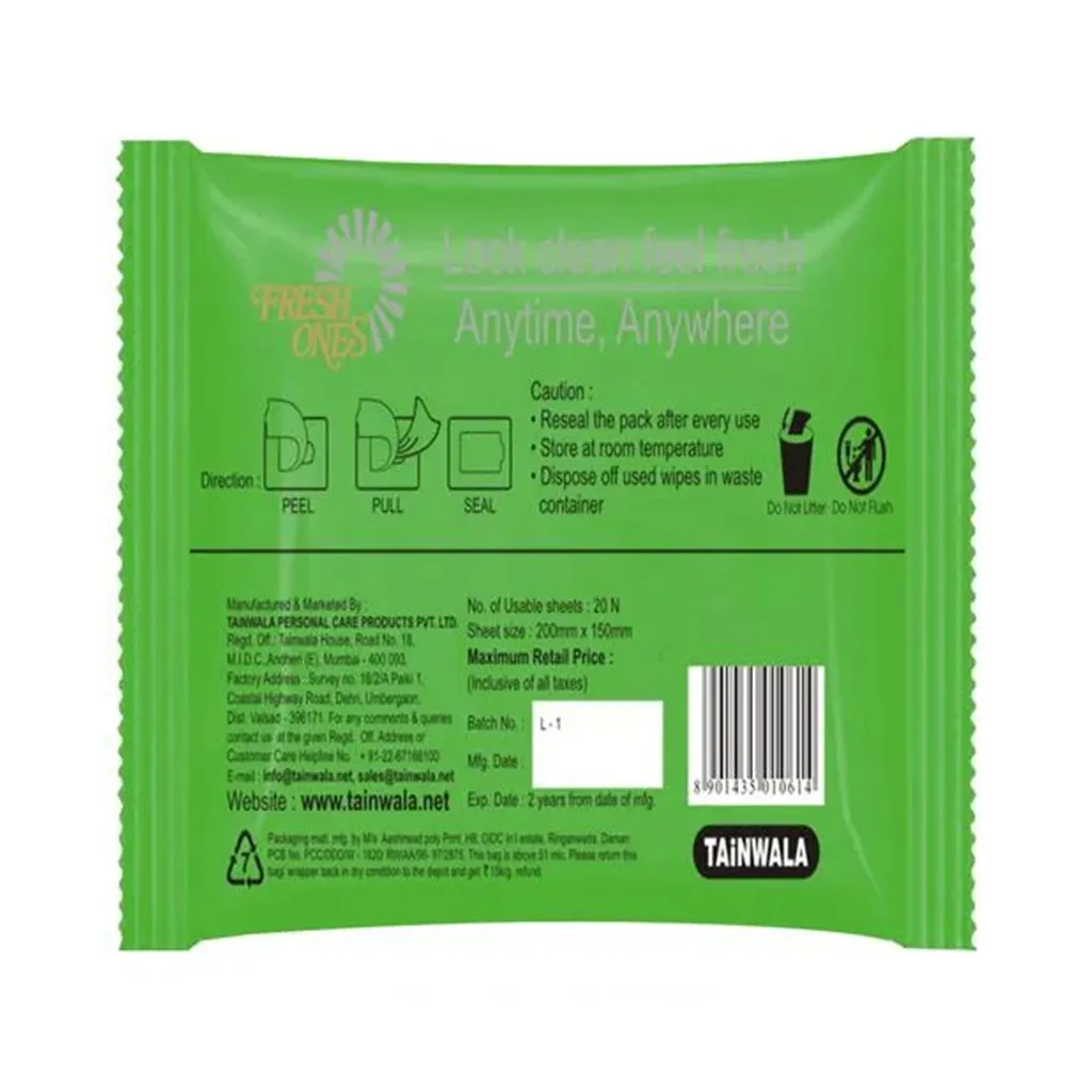 Fresh ones Naturally Refreshing Facial Watermelon Fresh-20 Wipes 1