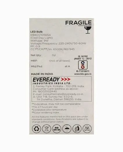 Eveready 9W LED Bulb 3