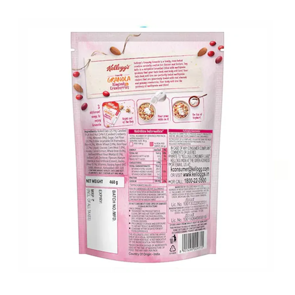 Kellogg's Almond & Cranberries Crunchy Granola 1