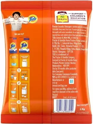 Tide Plus Double Power Lemon & Mint Detergent Powder 1