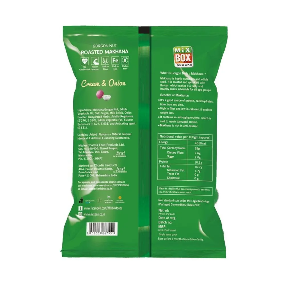 MixBox Gorgon Nut Cream & Onion Roasted Makhana 1