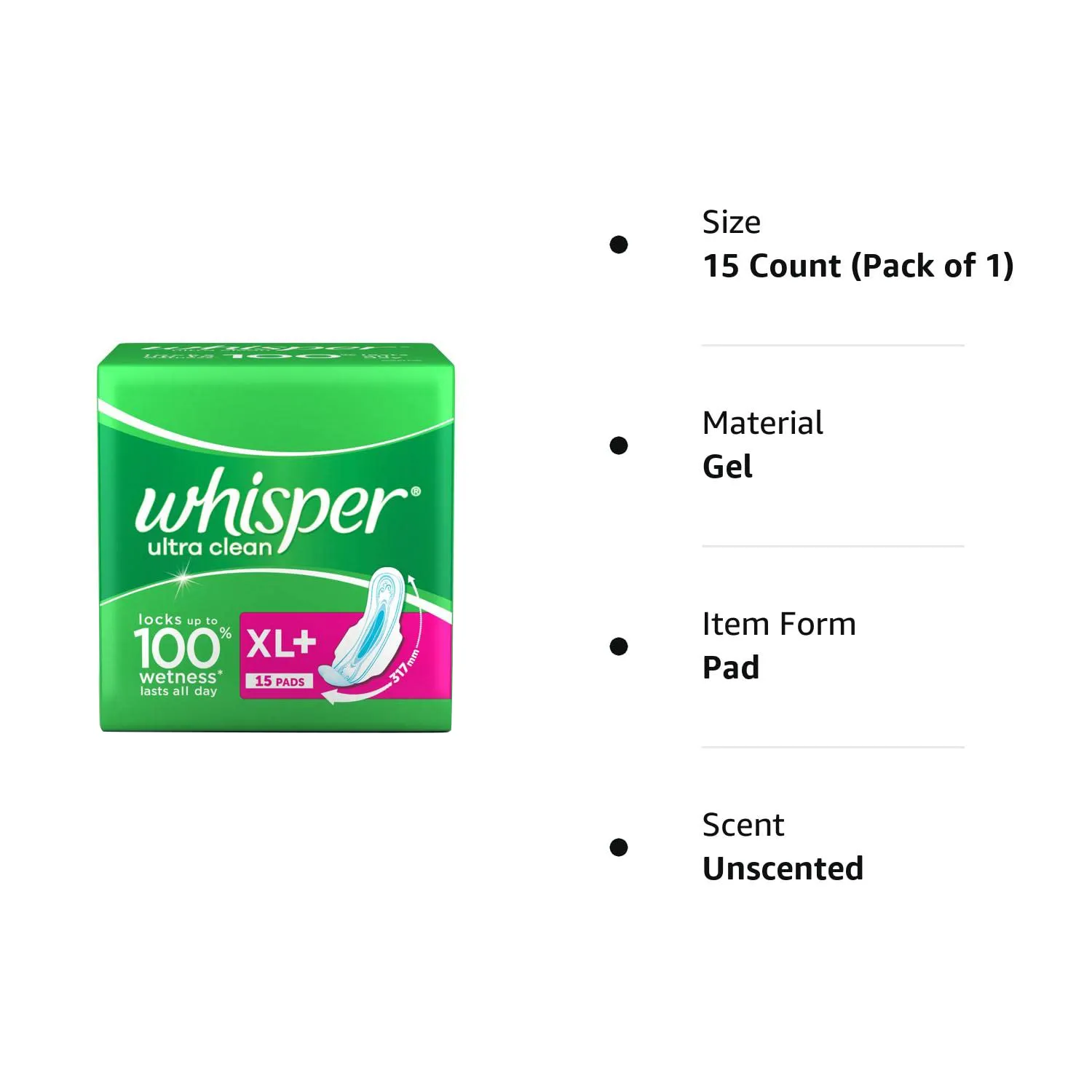Whisper Ultra Clean Xl+ Sanitary Pads 2