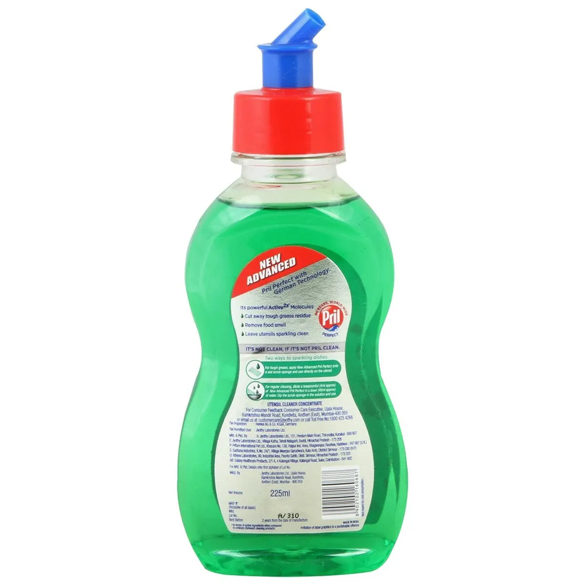 Pril Active 2X Molecules Grease Fighter Liquid Dishwash 1