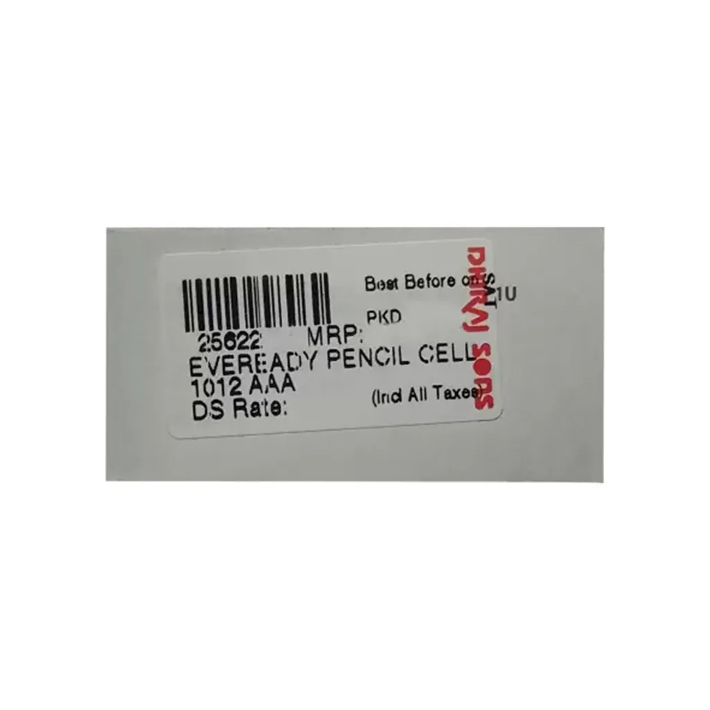 Eveready Red 1012 AAA Battery Cell 1