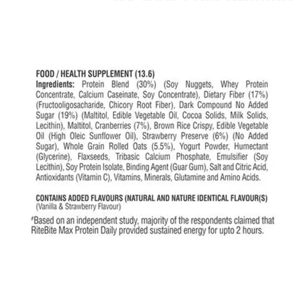 Ritebite Max Protein Daily Choco Berry Bar 2