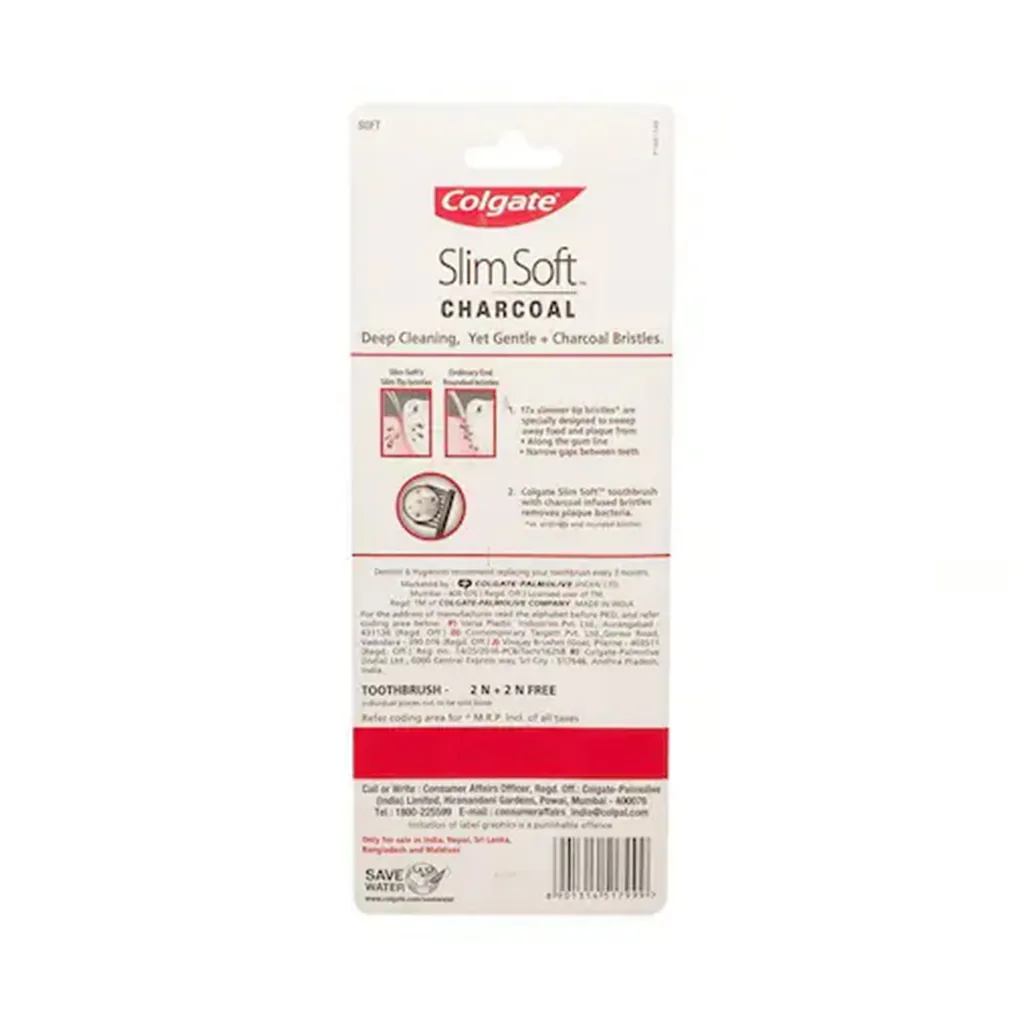 Colgate Slim Soft Charcoal Toothbrush 1