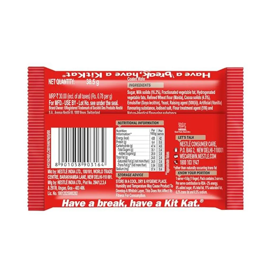 Nestle Kitkat 4 Finger Chocolate Bar 1