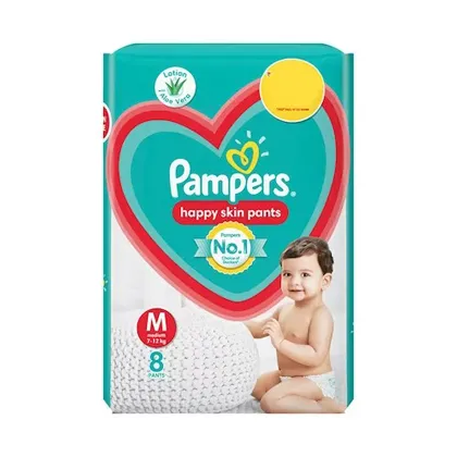 Pampers Happy Skin Diapers Pants M (7-12 Kg)