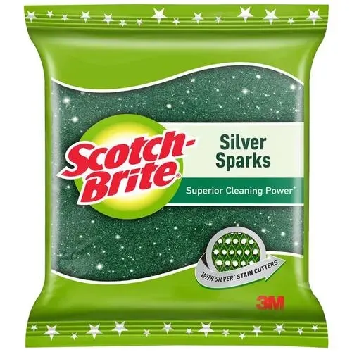Scotch-Brite Silver Sparks Scrub Pad 7 X 10 Cm