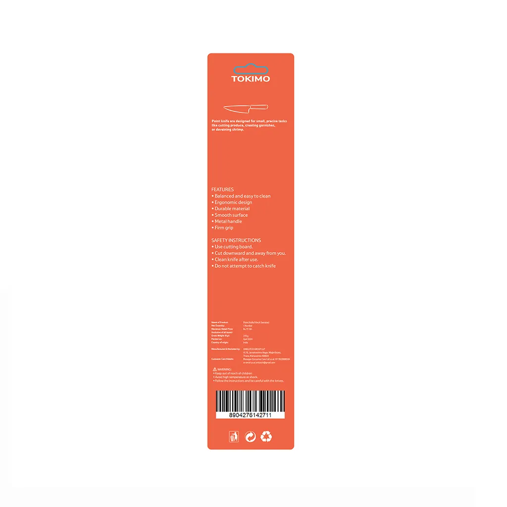 Tokimo 9 Inch Serrated Point Knife 1