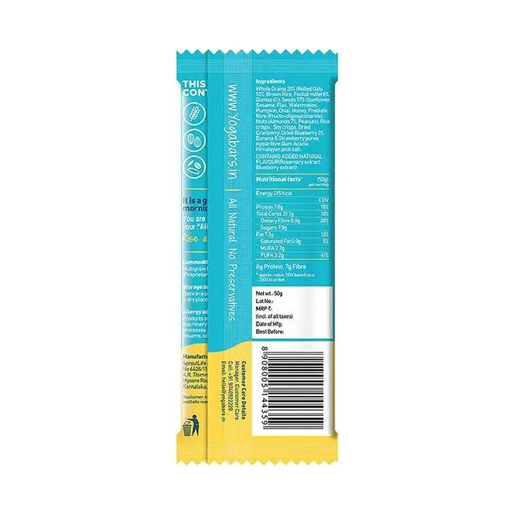 Yoga Bar Blueberry Pie Protein Bar 1