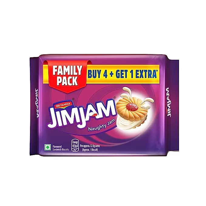 Britannia Treat Jim Jam Biscuits - Buy 4 Get 1 Free