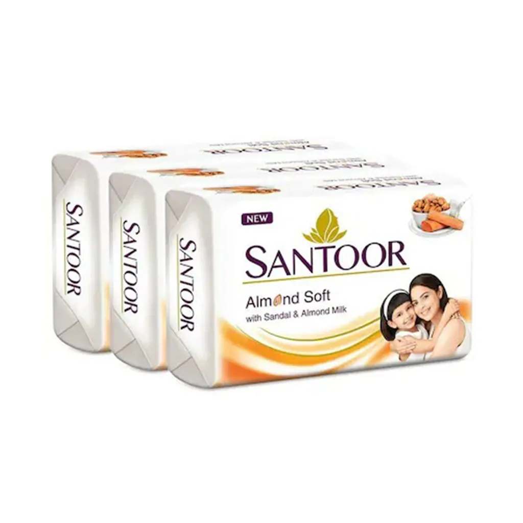 Santoor Sandal and Almond Soap - 150 g