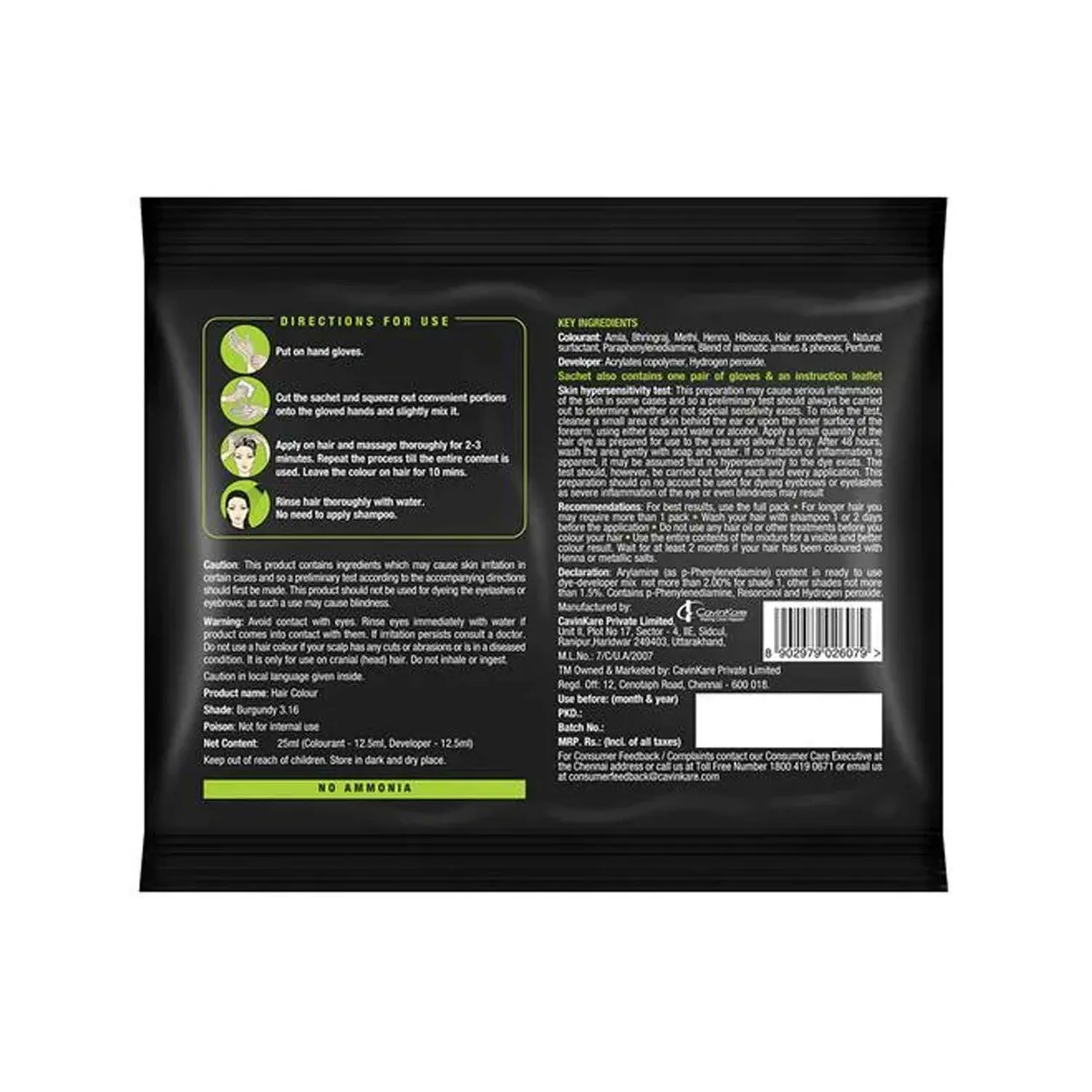 Indica Easy Natural Black Hair Colour 1