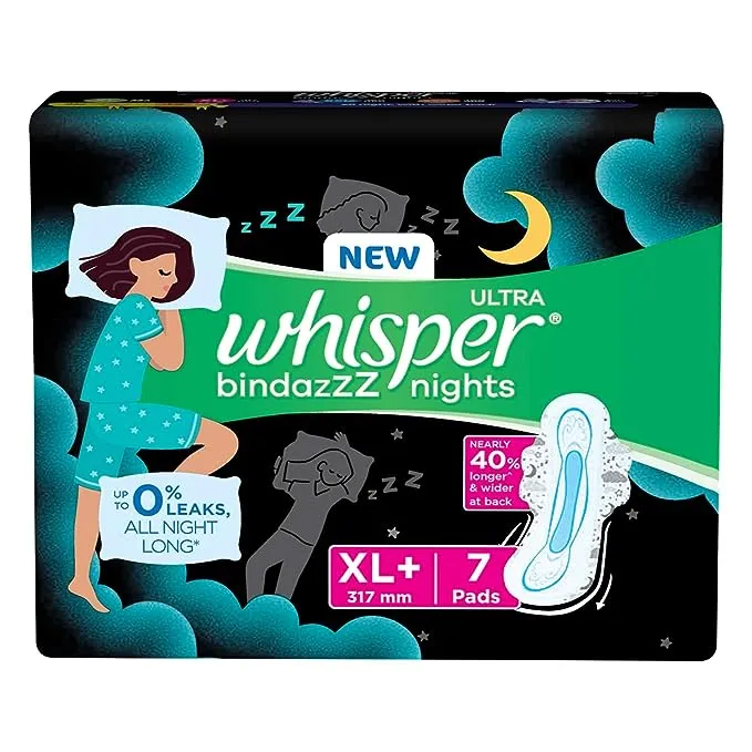 Whisper Bindazzz Nights Sanitary Pads XL
